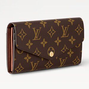 Brown monogram Sarah Wallet READ DISCRIPTION